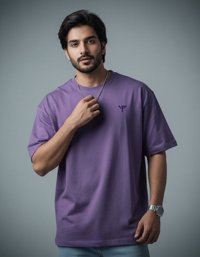 Fylsi 90s Cat Engineer Oversize T-Shirt – Purple