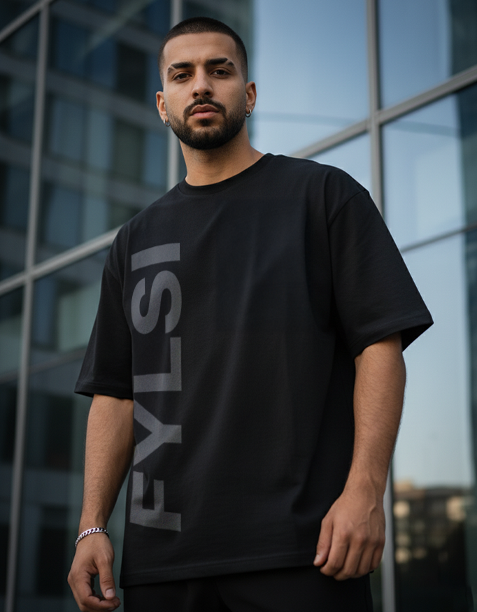 Fylsi Embrace Drift Oversized T-Shirt - Black