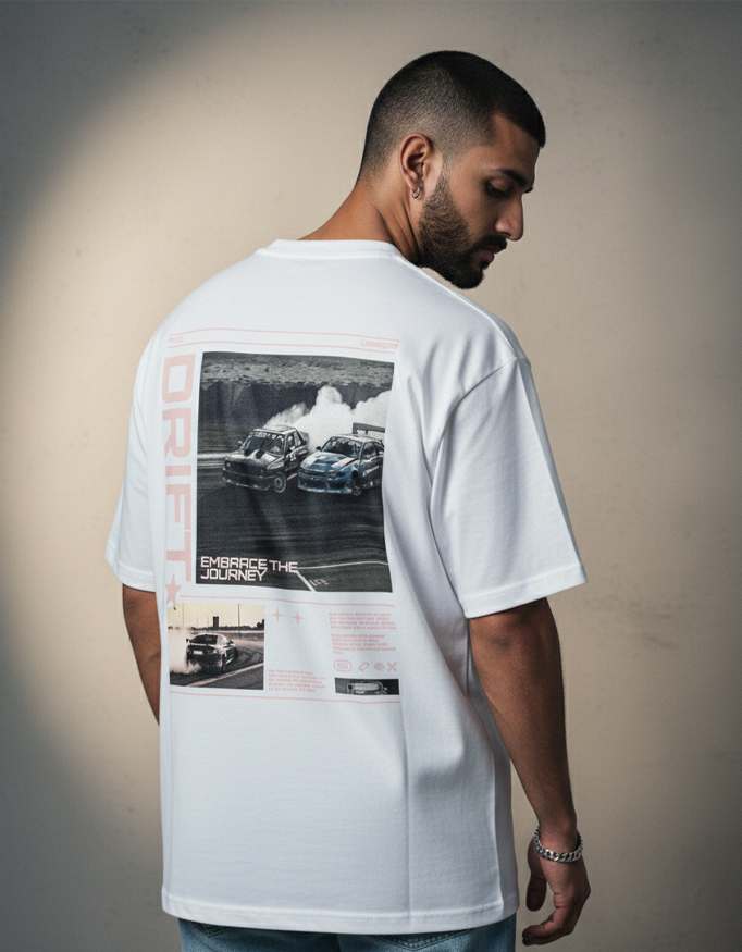 Fylsi Embrace Drift Oversized T-Shirt - White